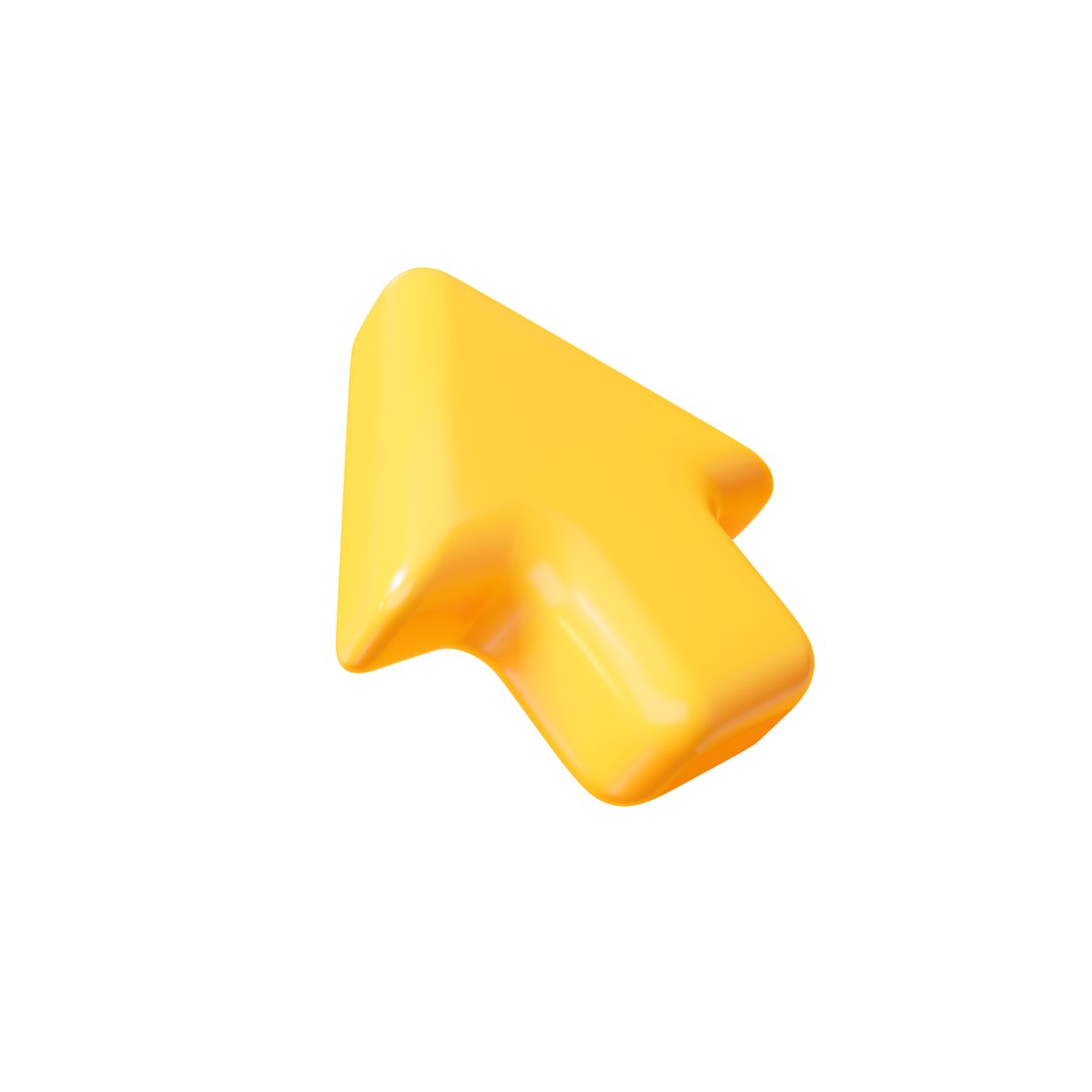 3D 3d Yellow Click Cursor Icon - TurboSquid 2394840