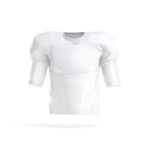 3D model White American Football Jersey - protect quarterback player uniform