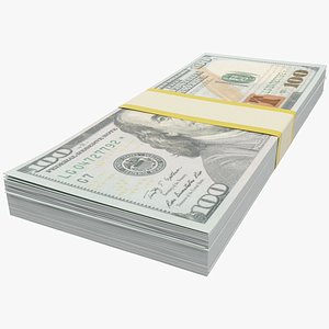 Stack of One Hundred Dollar Bills V1