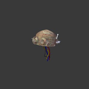 3D broken robot head