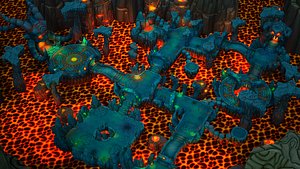 fantasy demon caves fbx