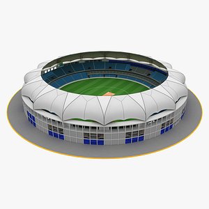 Dubai International Cricket Stadium 3d Model