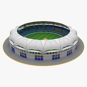 Dubai International Cricket Stadium 3d Model