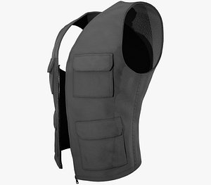 3D gray vest model