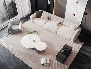3D Modern living room model