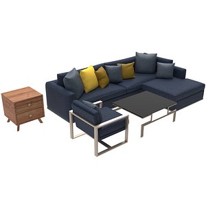 3D model Sofa Set 01