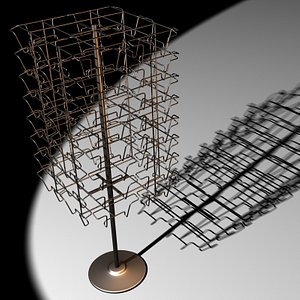 postcard rack 3d obj