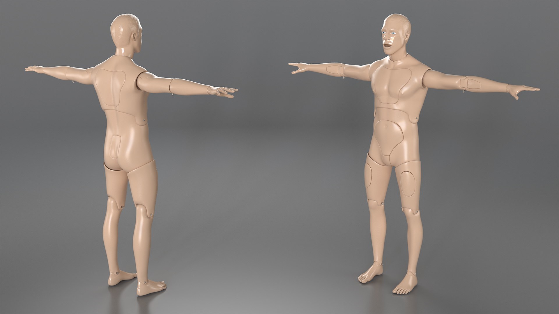 First Aid Training Manikin T-Pose 3D model preview