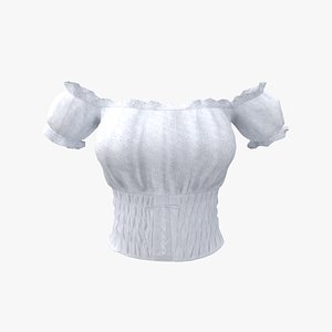 Off Shoulder Pheasant Top 3D model