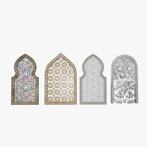 3D model Church window and door