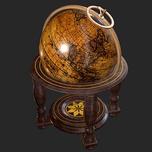 Old Antique Standing Globe