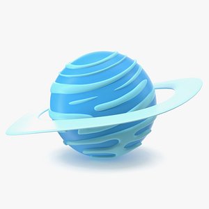 Cartoon Planet Uranus 3D model