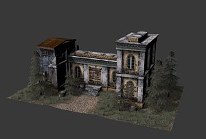 Post Apocalyptic building 3D