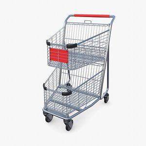 3D Shopping cart v3 model