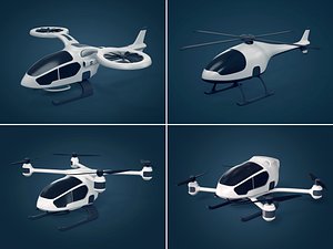 futuristic helicopter 3D model