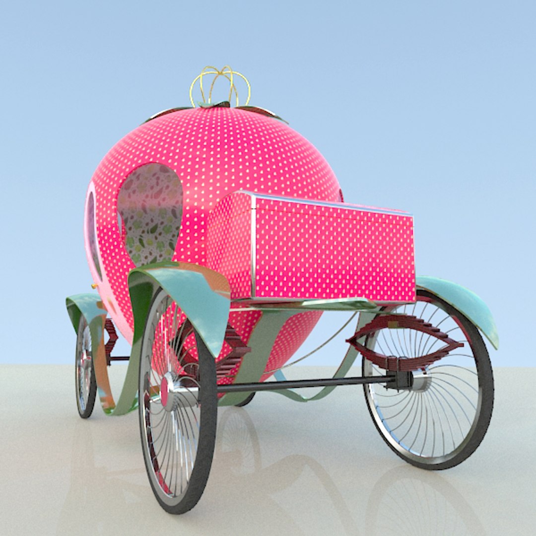 Strawberry cart 3D model - TurboSquid 1537785