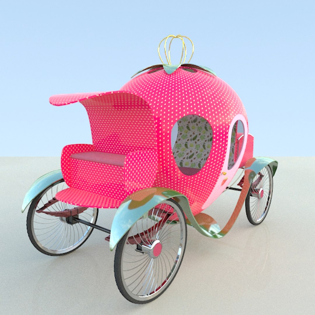 Strawberry cart 3D model - TurboSquid 1537785