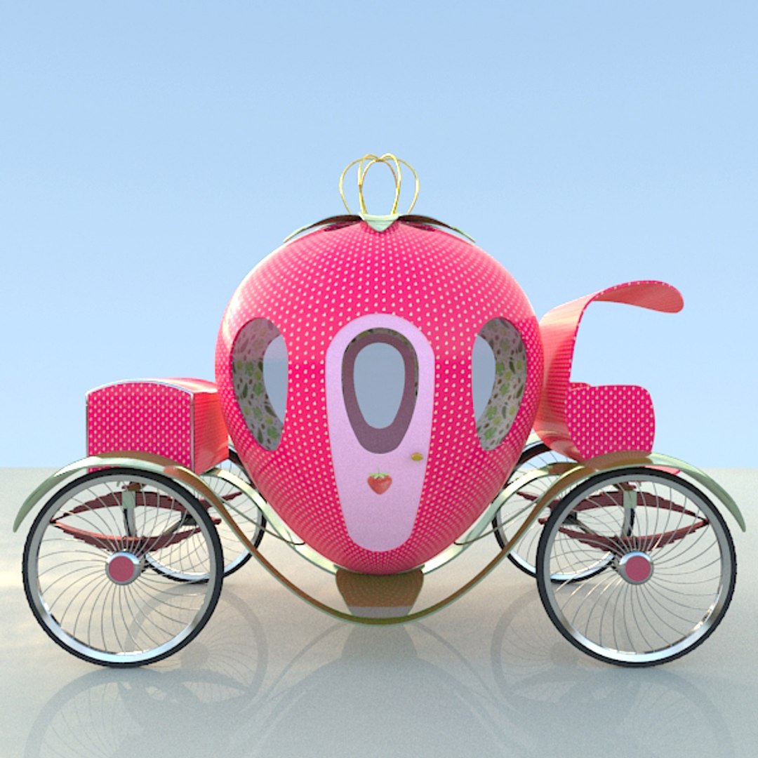 Strawberry cart 3D model - TurboSquid 1537785