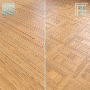 3D model Parquet - Laminate - Wooden floor 2 in 1