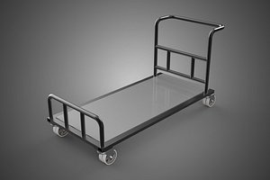 LUGGAGE TROLLEY CART HAUL BAGGAGE AIRPORT HOTEL TERMINAL OFFICE 3D model