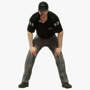 Baseball Base Umpire Animated  HQ 3D