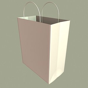paper shopping bag 3d max