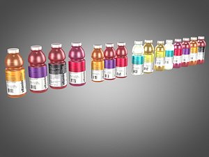 3d bottles vitamin water model