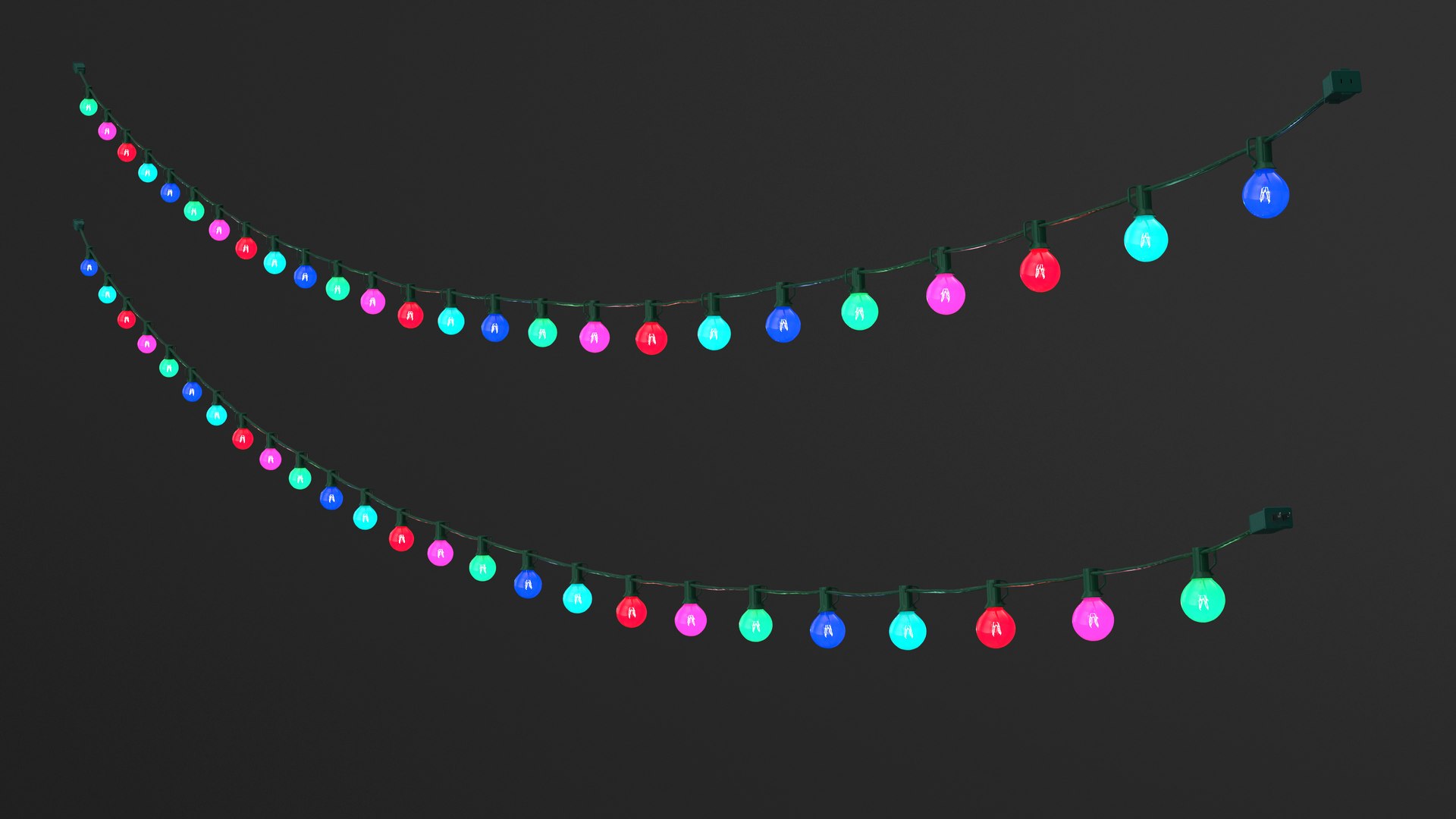 3D Colorful String Lights - TurboSquid 1995736