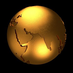 3D model golden earth