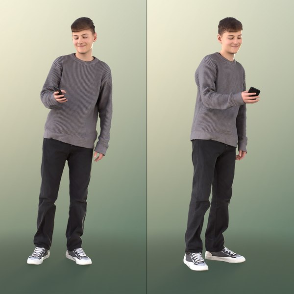 boy teen casual 3D model