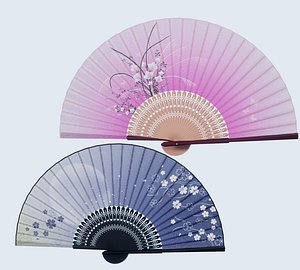 Handheld Japanese Fan Animated