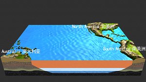 3D pacific coast terrain pacific pier atlantic coast land