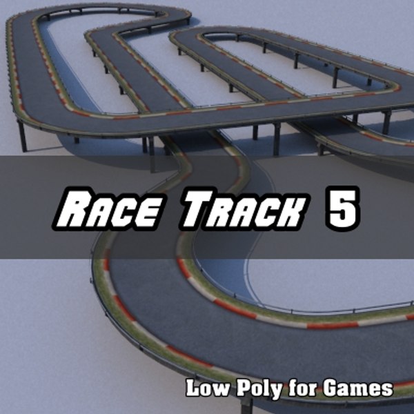 Гоночный трек №5. Трек 5д. 3d model Racing track finish. Realistic 3d Racing track model download. Пятерка треки