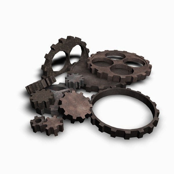 3d cogs rusty