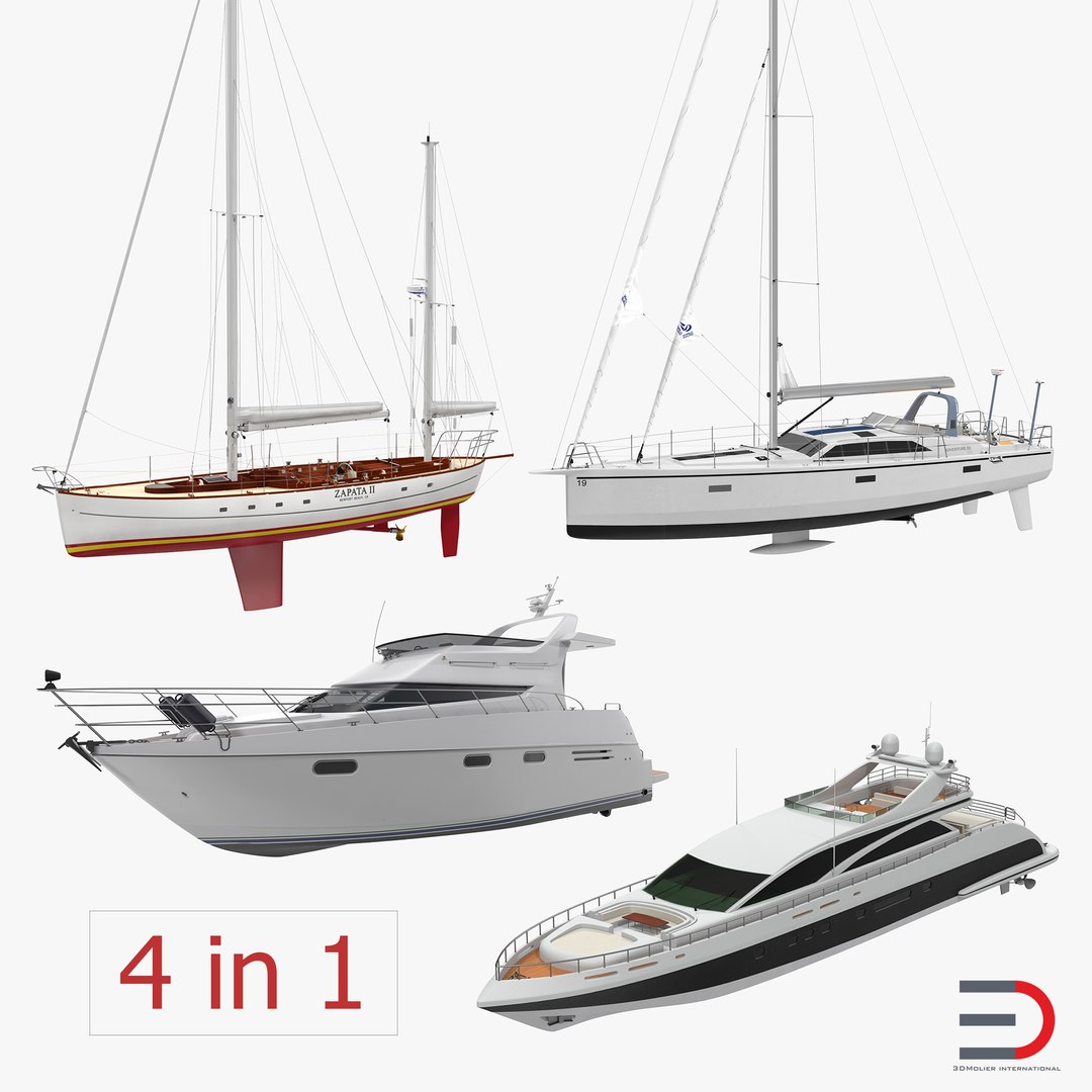 Yachts Collection 2 3D model preview