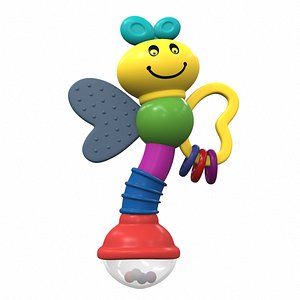 3D Plastic baby toy rattle 1 model