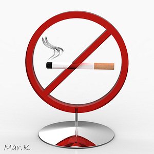 3d model smoking symbol