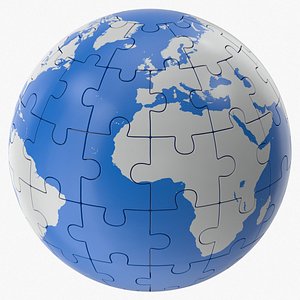 3D puzzle globe