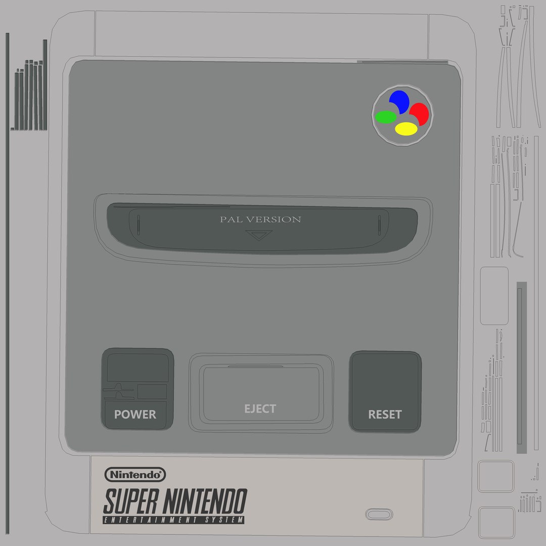 3D Super Nintendo - TurboSquid 1248235