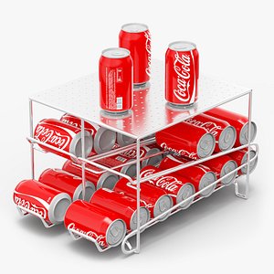 Stackable Soda Can Dispenser White with CocaCola Cans 3D Model $39 - .3ds  .blend .c4d .fbx .max .ma .lxo .obj - Free3D