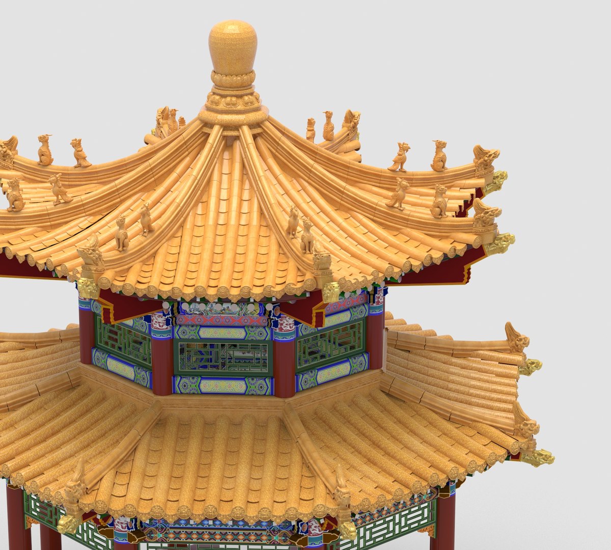 Octagonal Pavilion 3D Model - TurboSquid 2448614