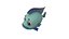 Blue Tilapia animated fish low poly toon