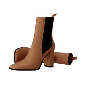 Heel boots 3D model