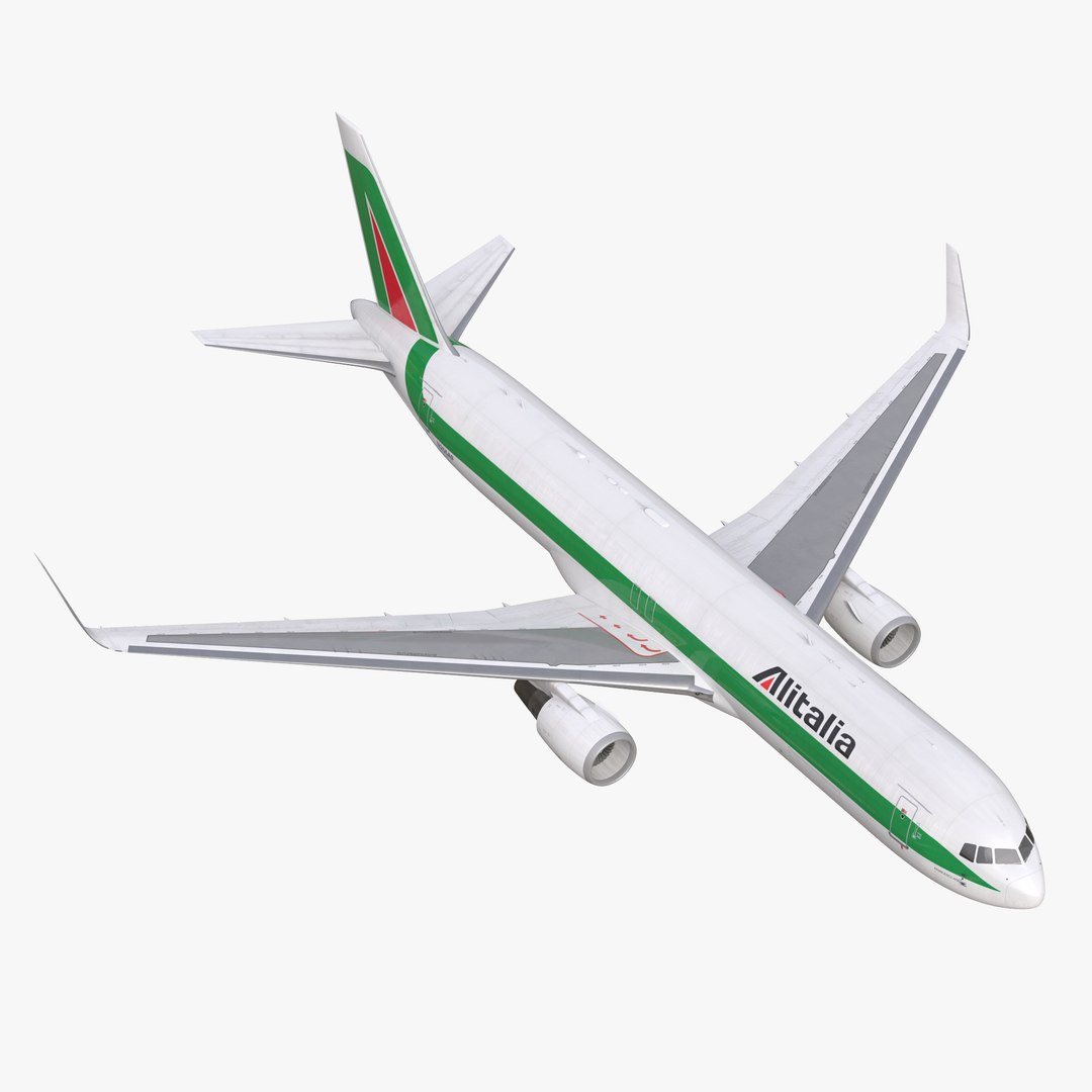 Boeing 767-300F Alitalia Rigged 3D Model 3D model preview