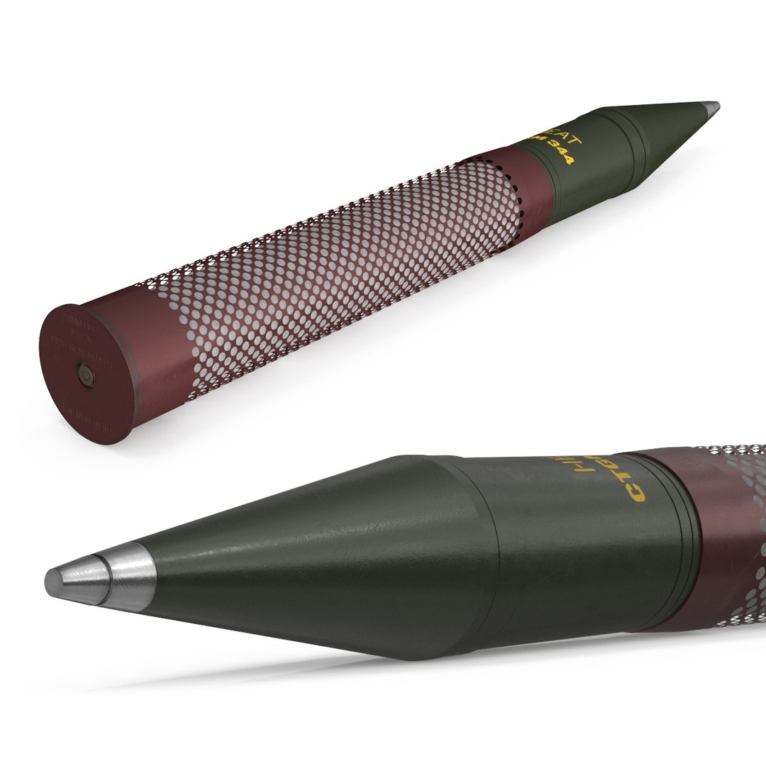 M344A1 HEAT Munition with Mesh Base Stand Green 3D model preview