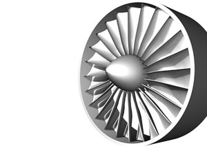 3d jet engine model