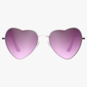 3D glasses sunglasses heart model