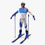 downhill olympic skier ski 3D model