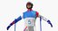 downhill olympic skier ski 3D model