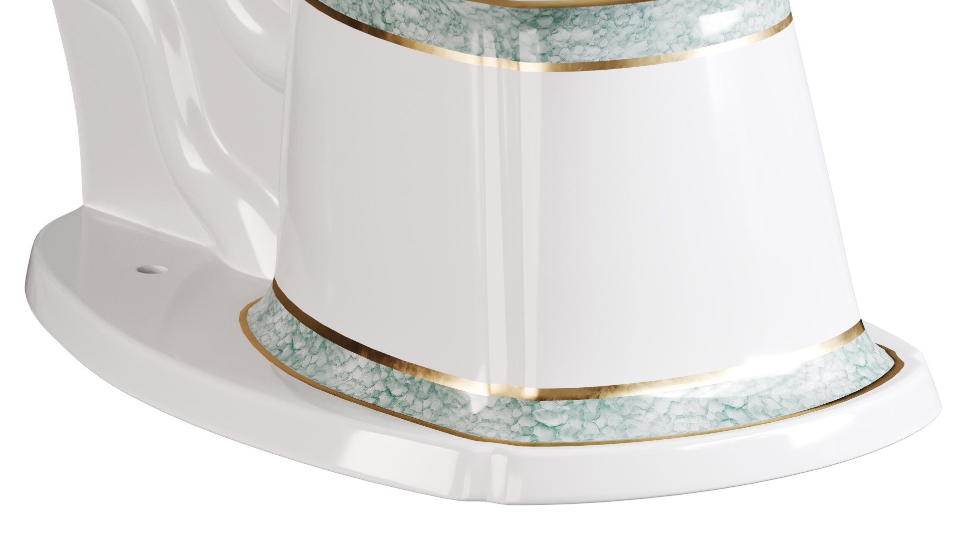 3D Corner Elongated Two Piece Dual Flush Bathroom Toilet Model ...